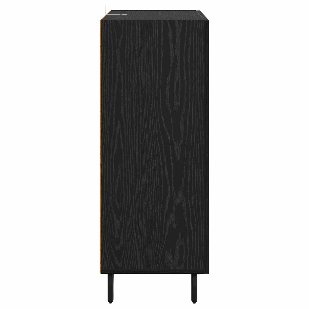 Sideboard Sort eg 69,5 x 34 x 90 cm Ingeniørt træ og jern