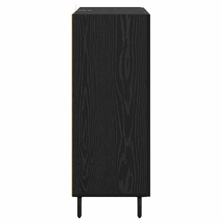 Sideboard Sort eg 69,5 x 34 x 90 cm Ingeniørt træ og jern