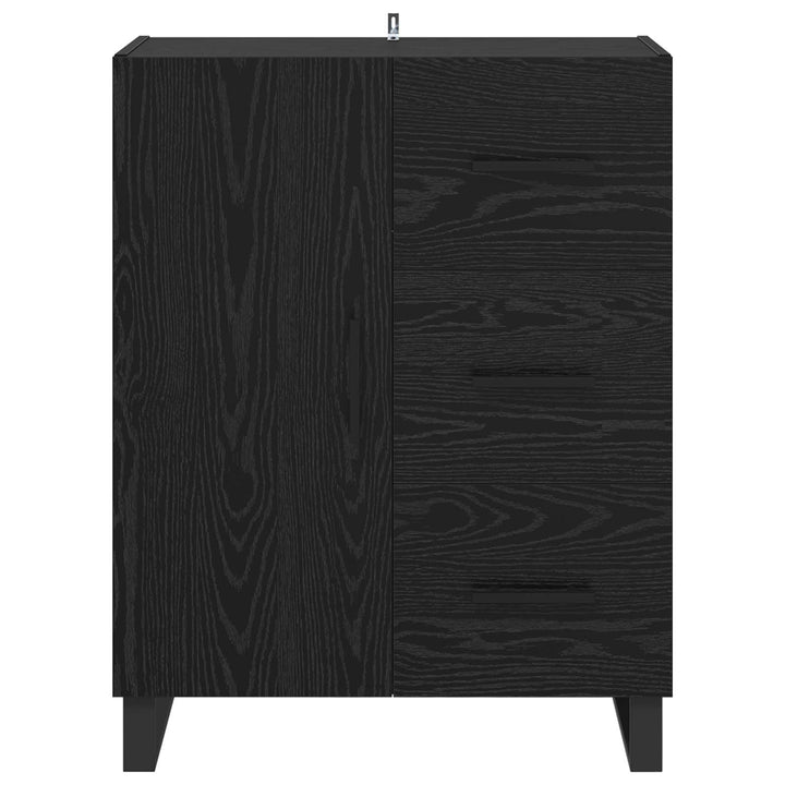 Sideboard Sort eg 69,5 x 34 x 90 cm Ingeniørt træ og jern