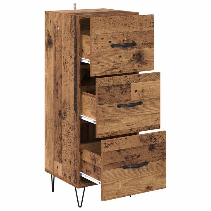 Sideboard Gammelt træ 34 x 34,5 x 90 cm Konstrueret træ