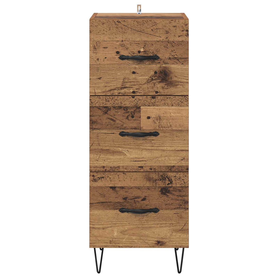 Sideboard Gammelt træ 34 x 34,5 x 90 cm Konstrueret træ