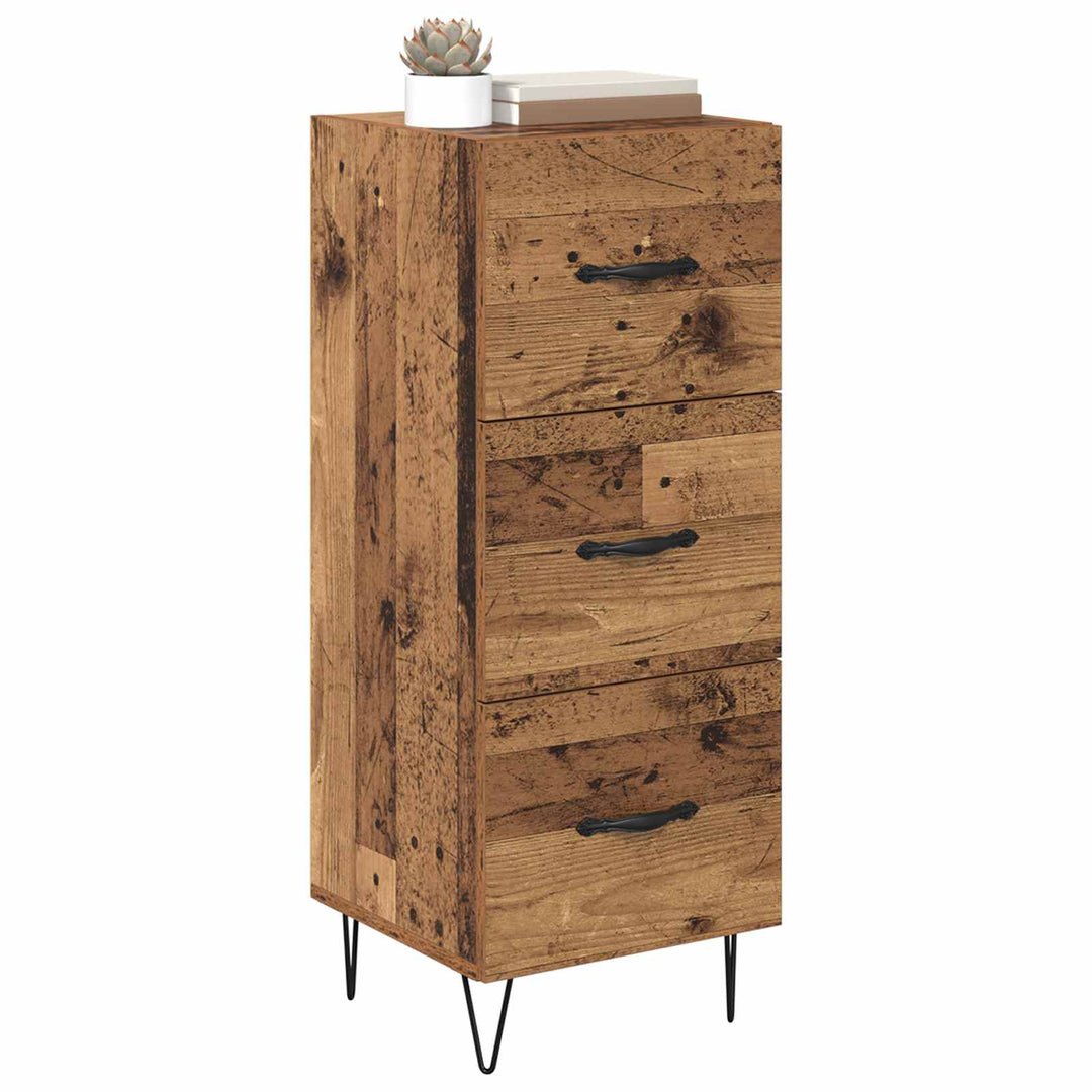Sideboard Gammelt træ 34 x 34,5 x 90 cm Konstrueret træ