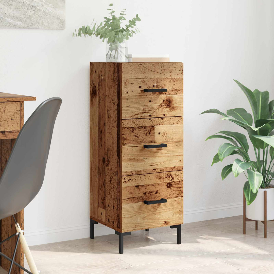 Sideboard Gammelt træ 34,5 x 34 x 90 cm Konstrueret træ