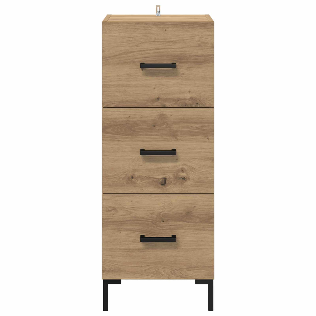 Sideboard Artisan Egetræ 34,5 x 34 x 90 cm Konstrueret træ
