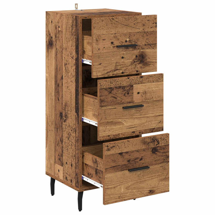 Sideboard Gammelt træ 34 x 34.5 x 90 cm Konstrueret træ