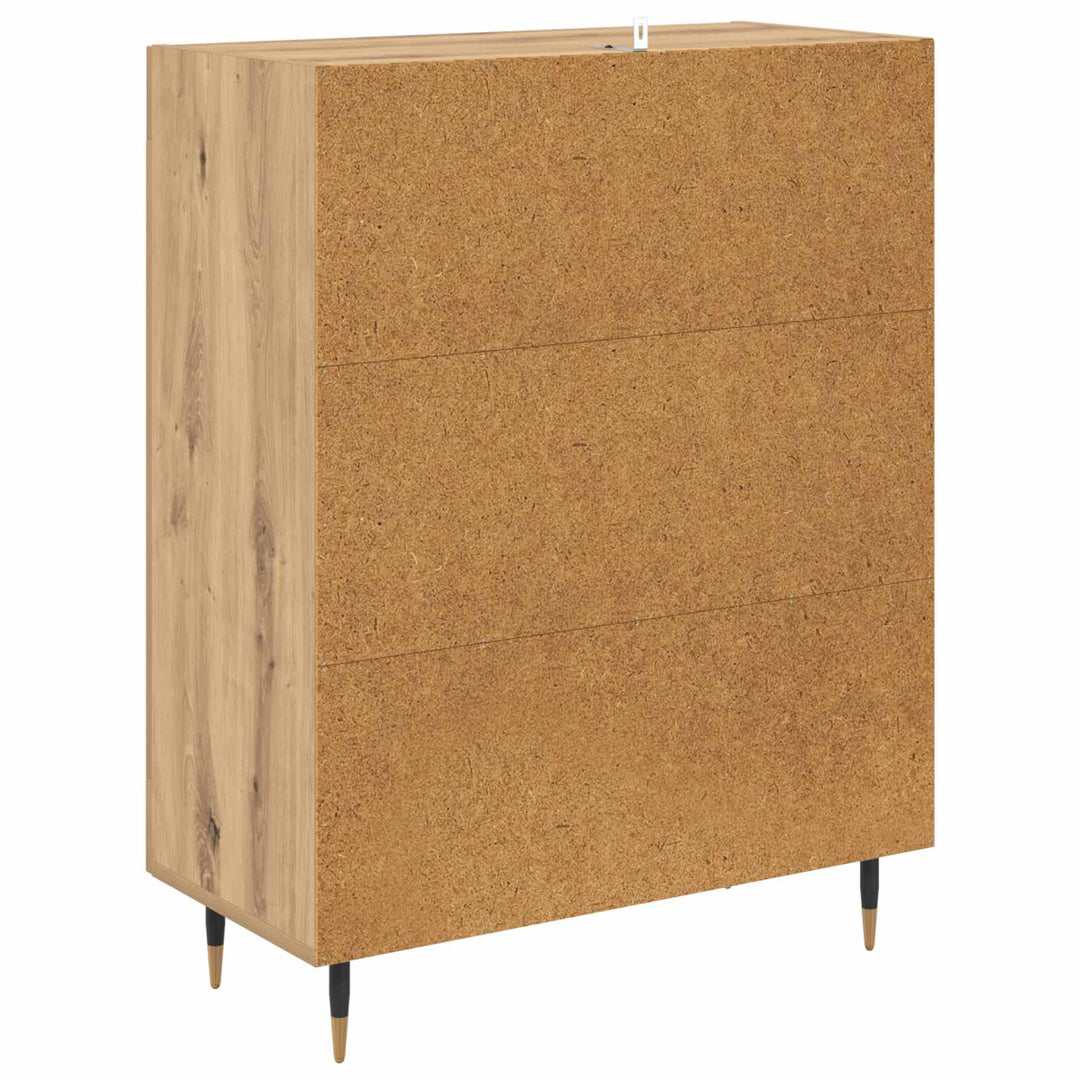 Sideboard Artisan Egetræ 69,5 x 34 x 90 cm Konstrueret træ