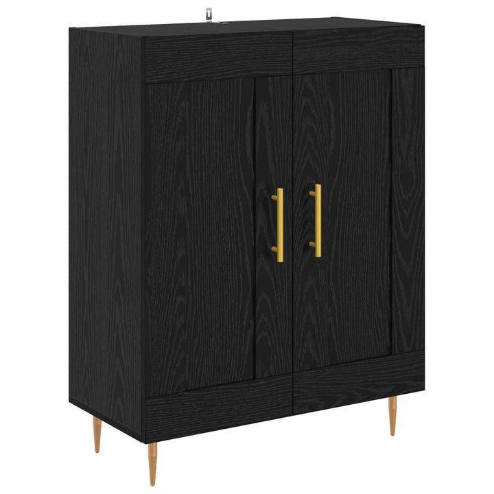 Sideboard Sort eg 69,5 x 34 x 90 cm Ingeniørt træ og jern