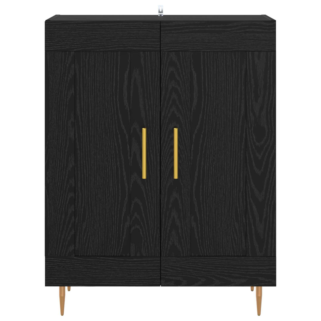 Sideboard Sort eg 69,5 x 34 x 90 cm Ingeniørt træ og jern