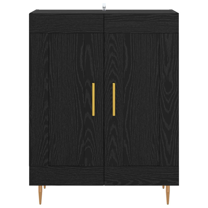 Sideboard Sort eg 69,5 x 34 x 90 cm Ingeniørt træ og jern