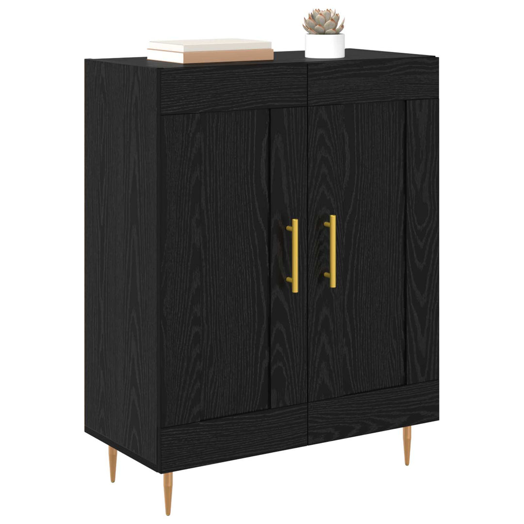 Sideboard Sort eg 69,5 x 34 x 90 cm Ingeniørt træ og jern