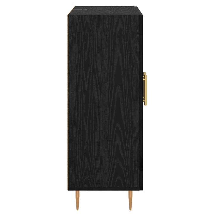 Sideboard Sort eg 69,5 x 34 x 90 cm Ingeniørt træ og jern