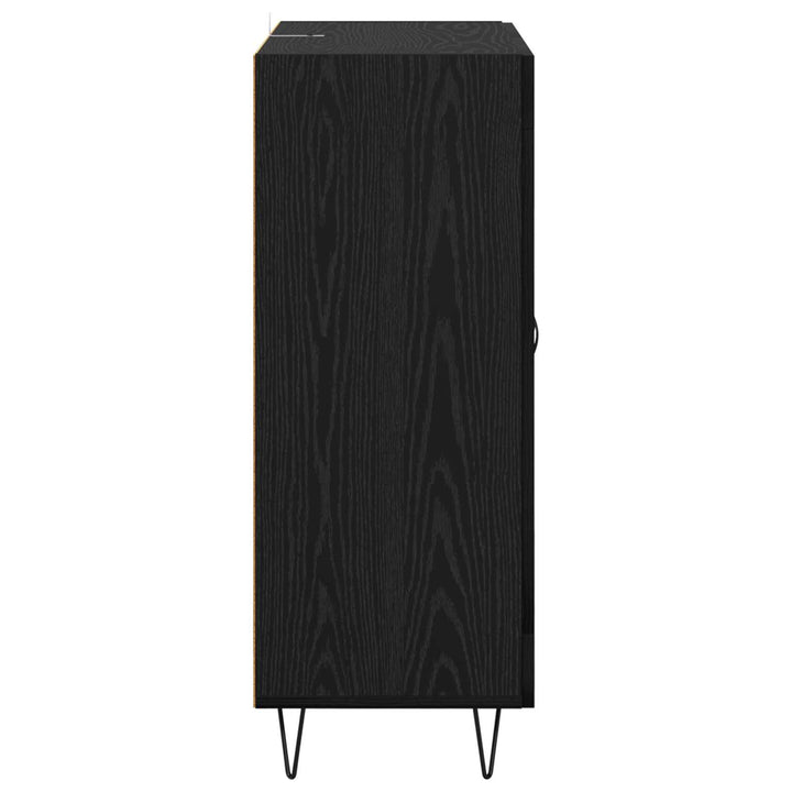 Sideboard Sort eg 69,5 x 34 x 90 cm Ingeniørt træ og jern