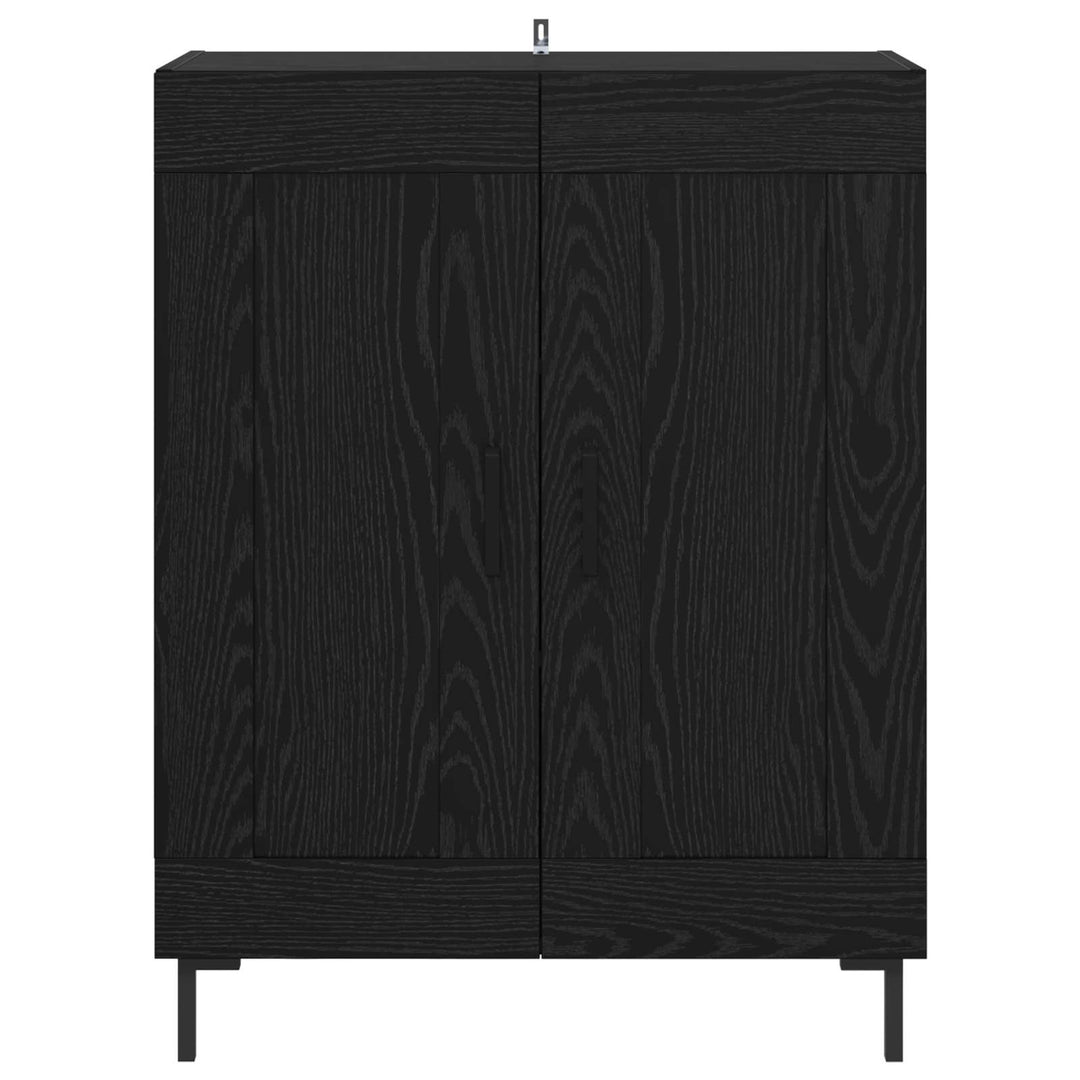 Sideboard Sort eg 69,5 x 34 x 90 cm Ingeniørt træ og jern