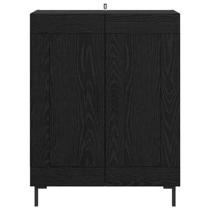 Sideboard Sort eg 69,5 x 34 x 90 cm Ingeniørt træ og jern