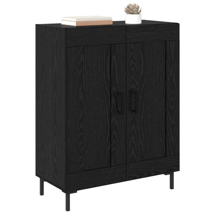 Sideboard Sort eg 69,5 x 34 x 90 cm Ingeniørt træ og jern