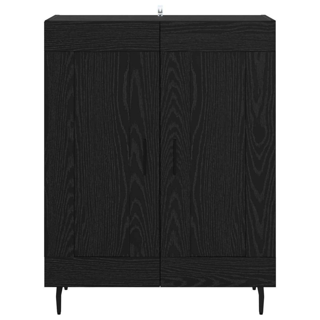 Sideboard Sort eg 69,5 x 34 x 90 cm Ingeniørt træ og jern