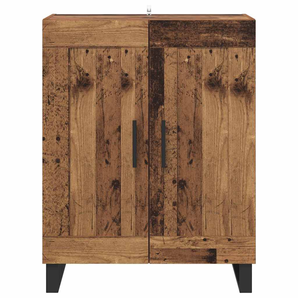 Sideboard Gammelt træ 69,5 x 34 x 90 cm Ingeniørt træ og jern