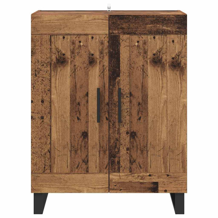 Sideboard Gammelt træ 69,5 x 34 x 90 cm Ingeniørt træ og jern