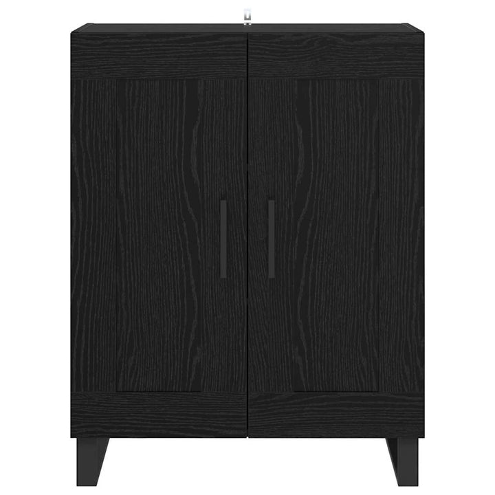 Sideboard Sort eg 69,5 x 34 x 90 cm Ingeniørt træ og jern