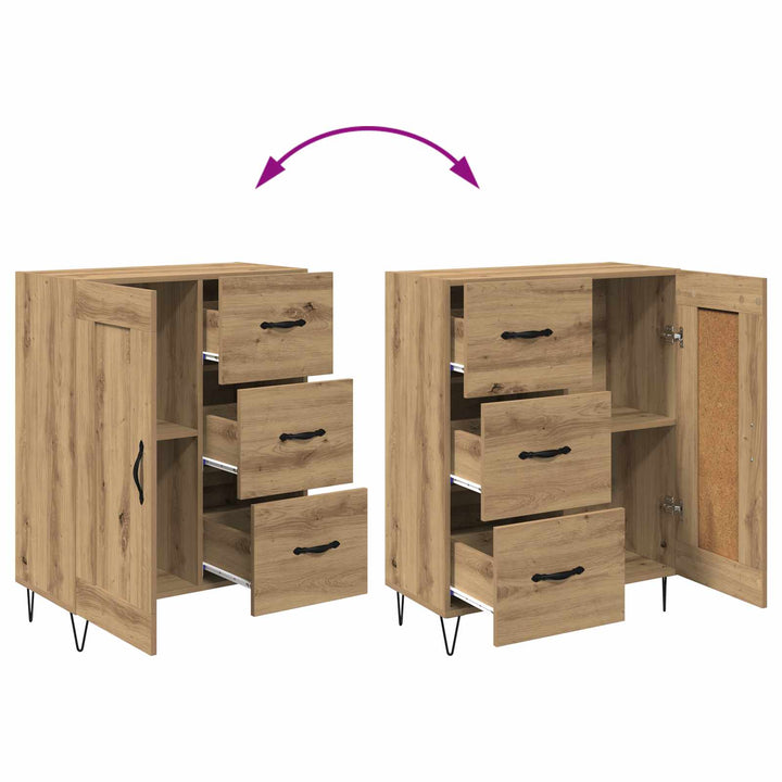 Sideboard Artisan Eg 69,5 x 34 x 90 cm Konstrueret træ