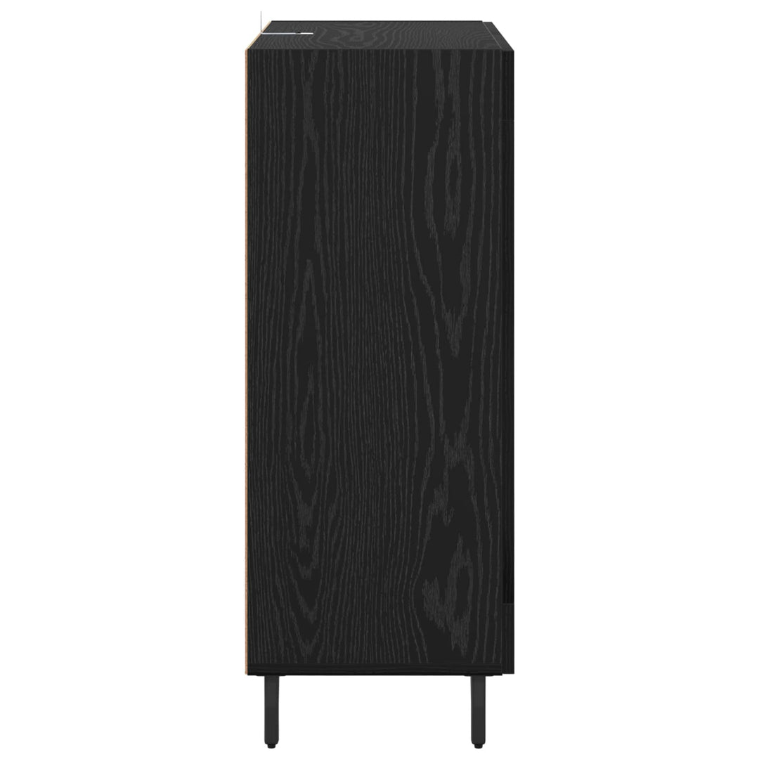 Sideboard Sort eg 69,5 x 34 x 90 cm Ingeniørt træ og jern