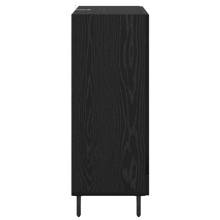 Sideboard Sort eg 69,5 x 34 x 90 cm Ingeniørt træ og jern