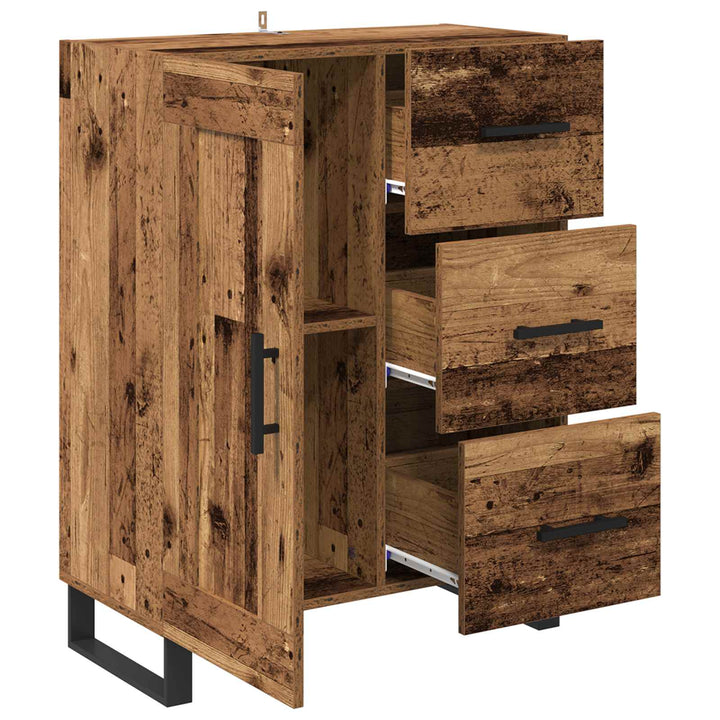 Sideboard Gammelt træ 69,5 x 34 x 90 cm Ingeniørt træ og jern