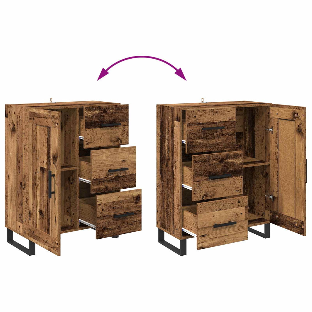 Sideboard Gammelt træ 69,5 x 34 x 90 cm Ingeniørt træ og jern
