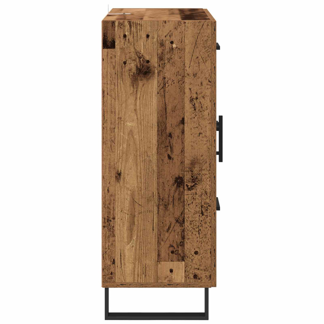 Sideboard Gammelt træ 69,5 x 34 x 90 cm Ingeniørt træ og jern
