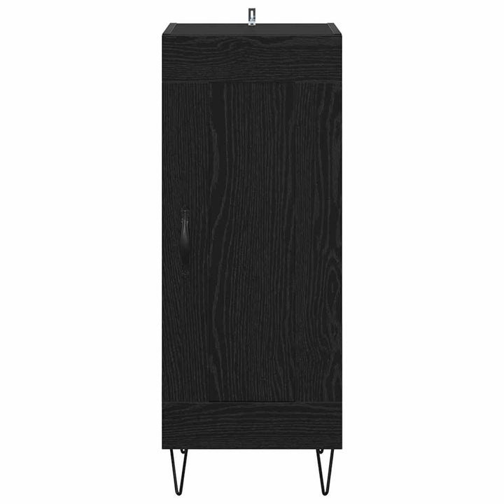 Sideboard Sort eg 34,5 x 34 x 90 cm Ingeniørt træ og jern