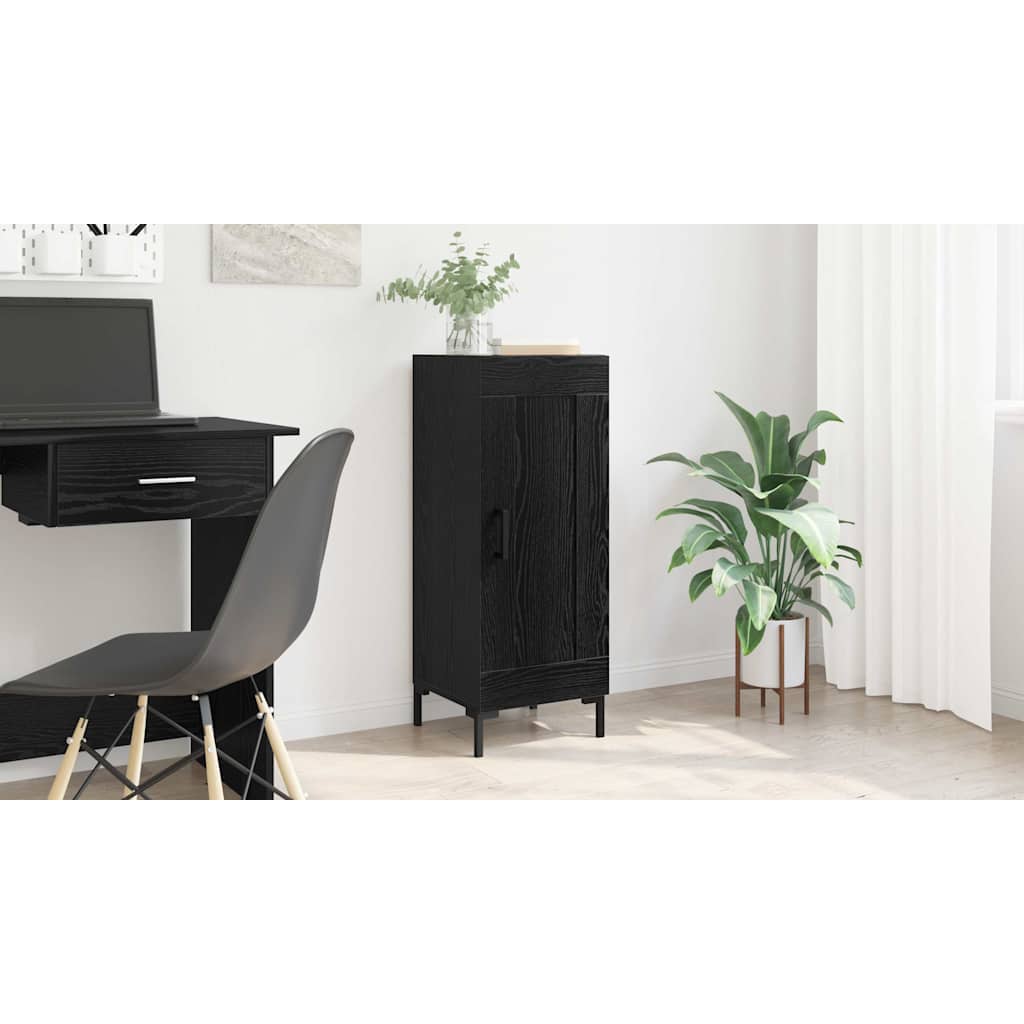 Sideboard Olden Sort eg 34,5 x 34 x 90 cm Ingeniørt træ og jern