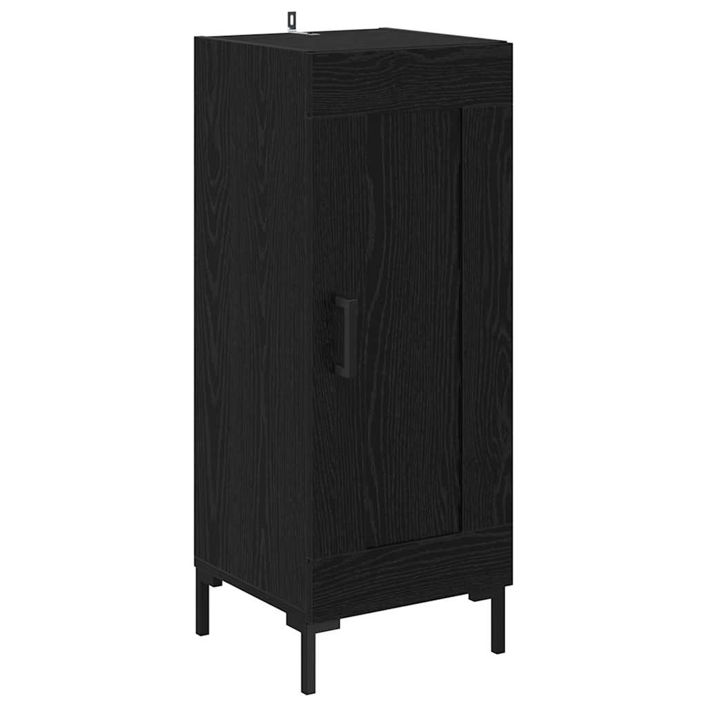 Sideboard Olden Sort eg 34,5 x 34 x 90 cm Ingeniørt træ og jern