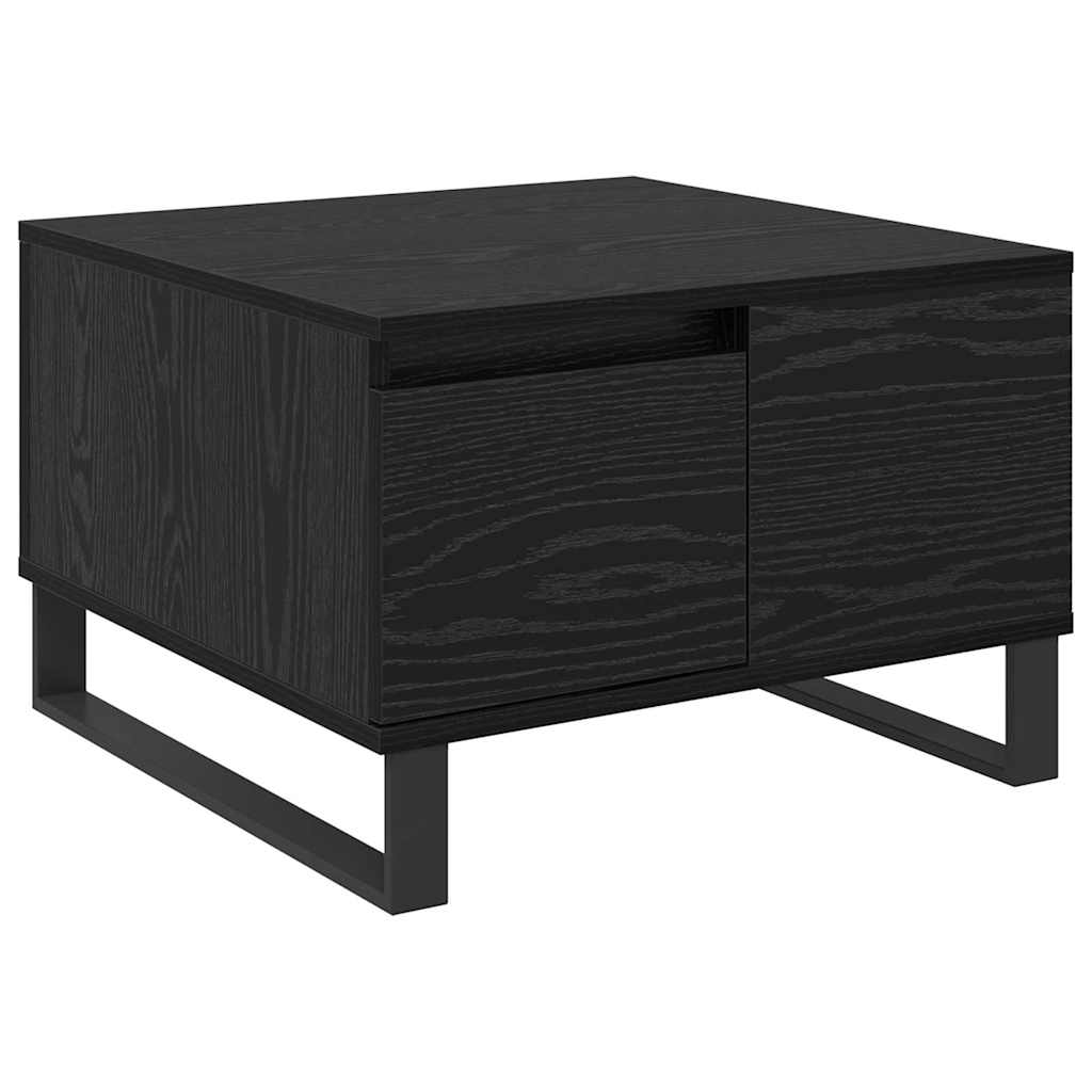Sofabord med skuffe Sort eg 55 x 55 x 36,5 cm Konstrueret træ