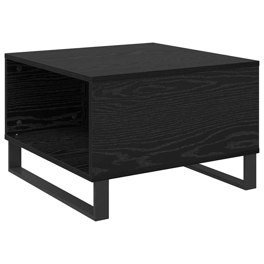 Sofabord med skuffe Sort eg 55 x 55 x 36,5 cm Konstrueret træ