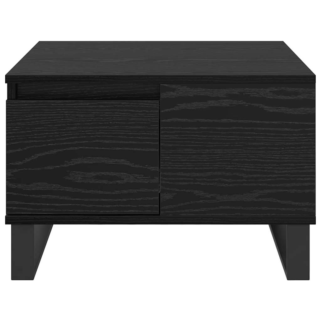 Sofabord med skuffe Sort eg 55 x 55 x 36,5 cm Konstrueret træ