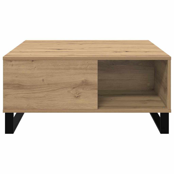 Sofabord Artisan Egetræ 80 x 80 x 36,5 cm Konstrueret træ