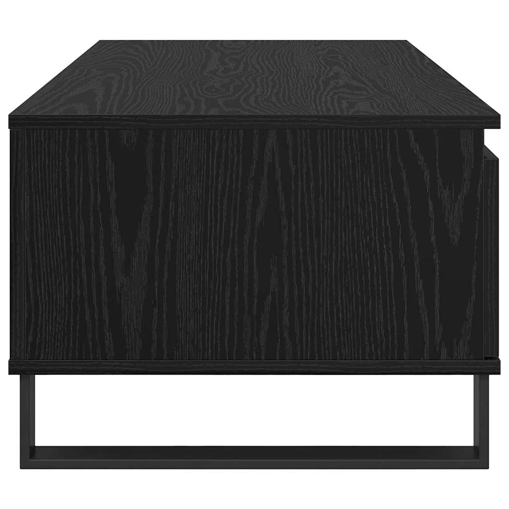 Sofabord med skuffe Sort eg 90 x 50 x 36,5 cm Konstrueret træ