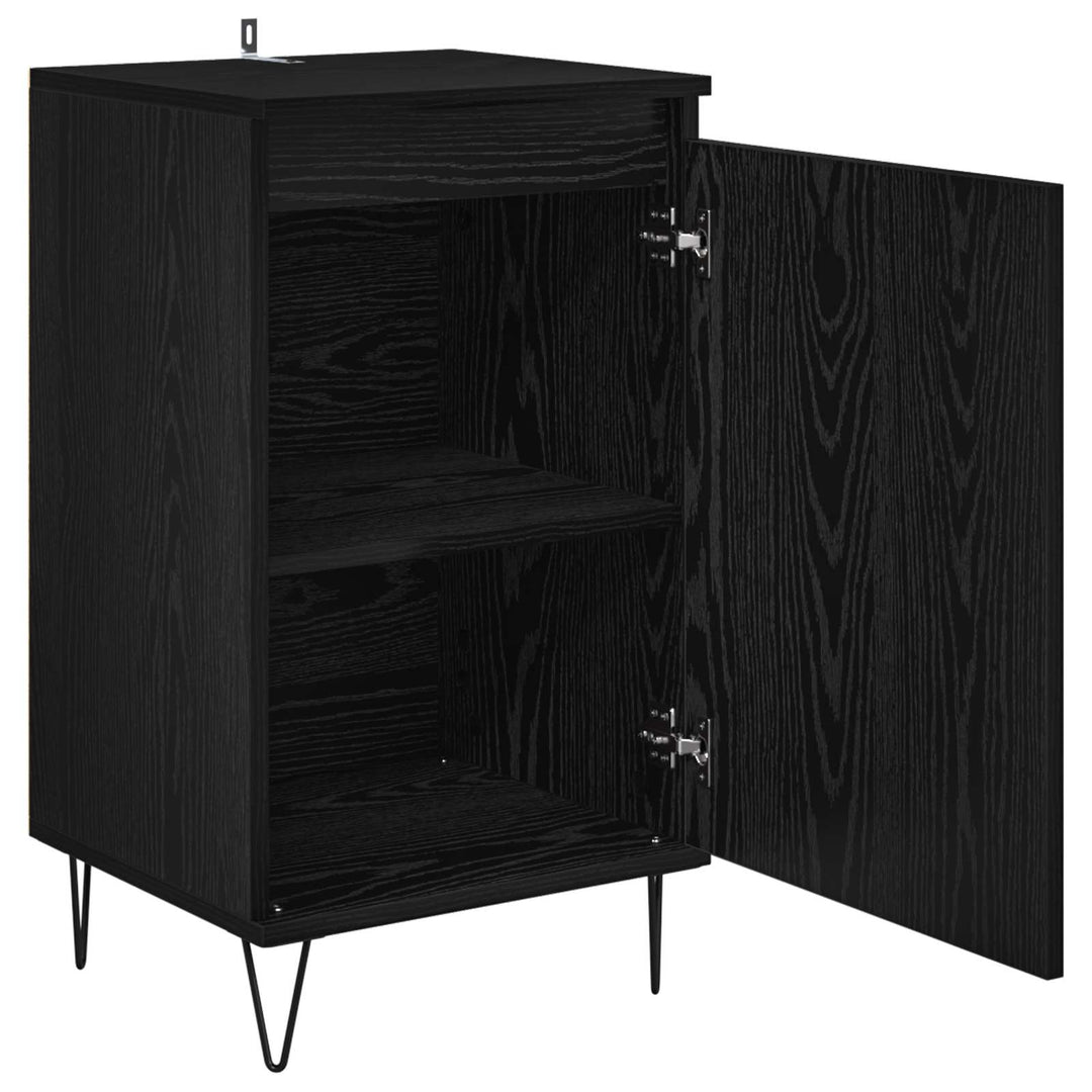 Sideboard Vægmonteret Sort eg 40 x 35 x 70 cm Konstrueret træ