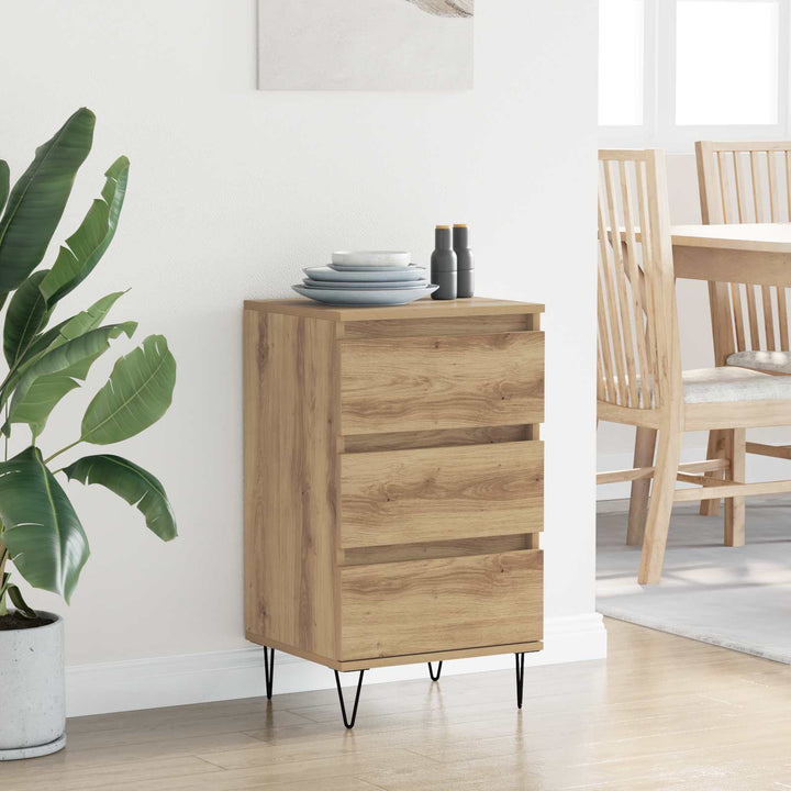 Sideboard Artisan Egetræ 40 x 35 x 70 cm Ingeniørt træ og jern