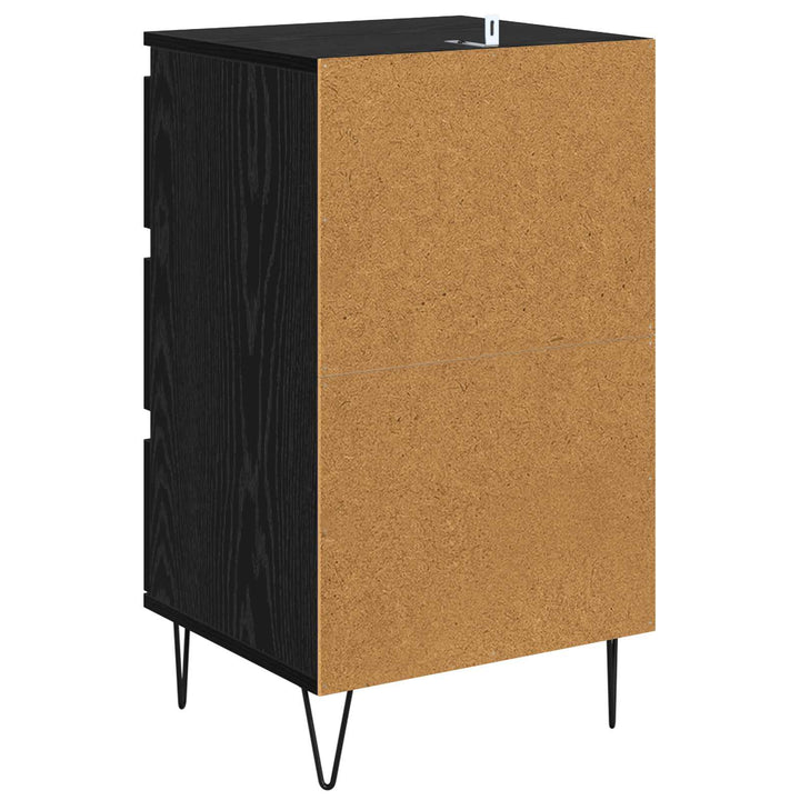 Sideboard Sort eg 40 x 35 x 70 cm Ingeniørt træ og jern