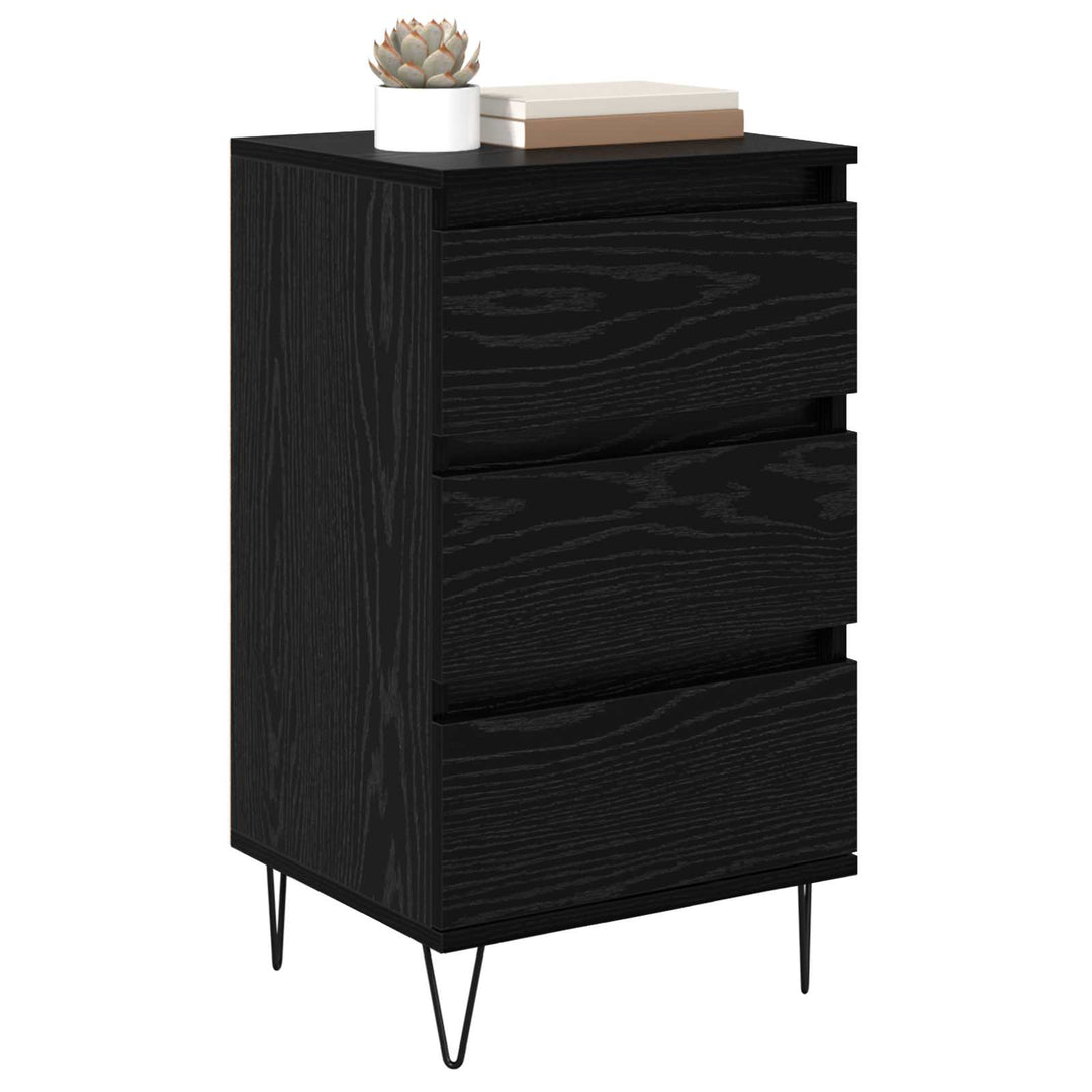 Sideboard Sort eg 40 x 35 x 70 cm Ingeniørt træ og jern