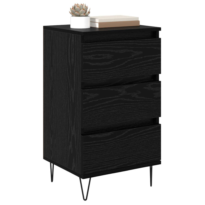 Sideboard Sort eg 40 x 35 x 70 cm Ingeniørt træ og jern