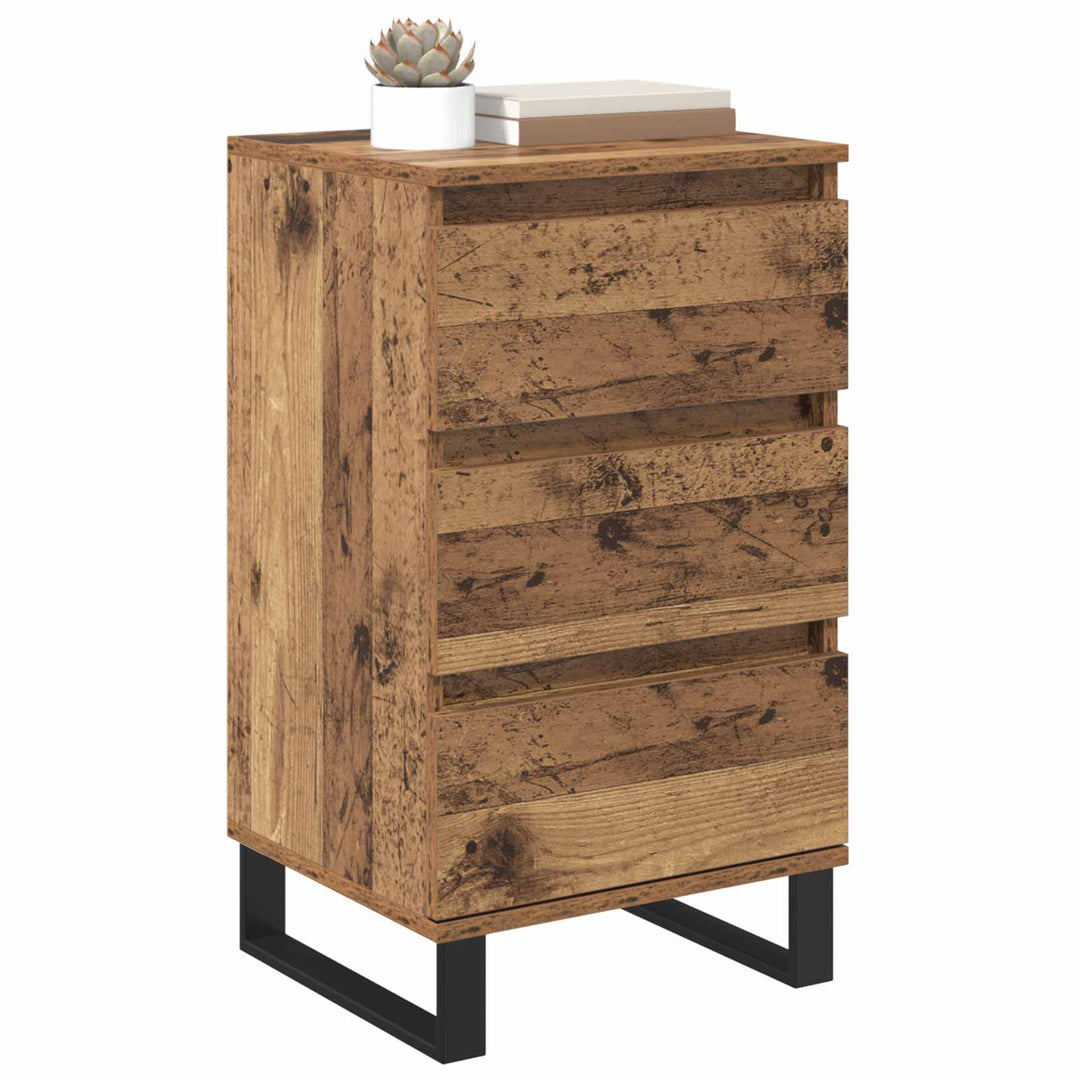 Sideboard med skuffe Gammelt træ Konstrueret træ
