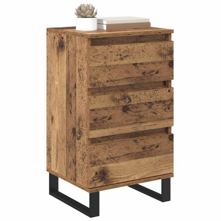 Sideboard med skuffe Gammelt træ Konstrueret træ