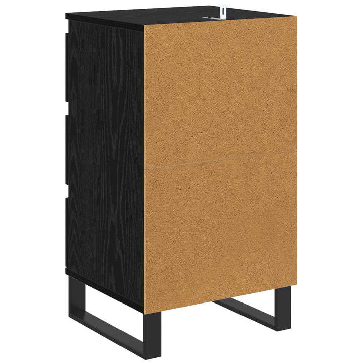 Sideboard med skuffe Sort eg Konstrueret træ