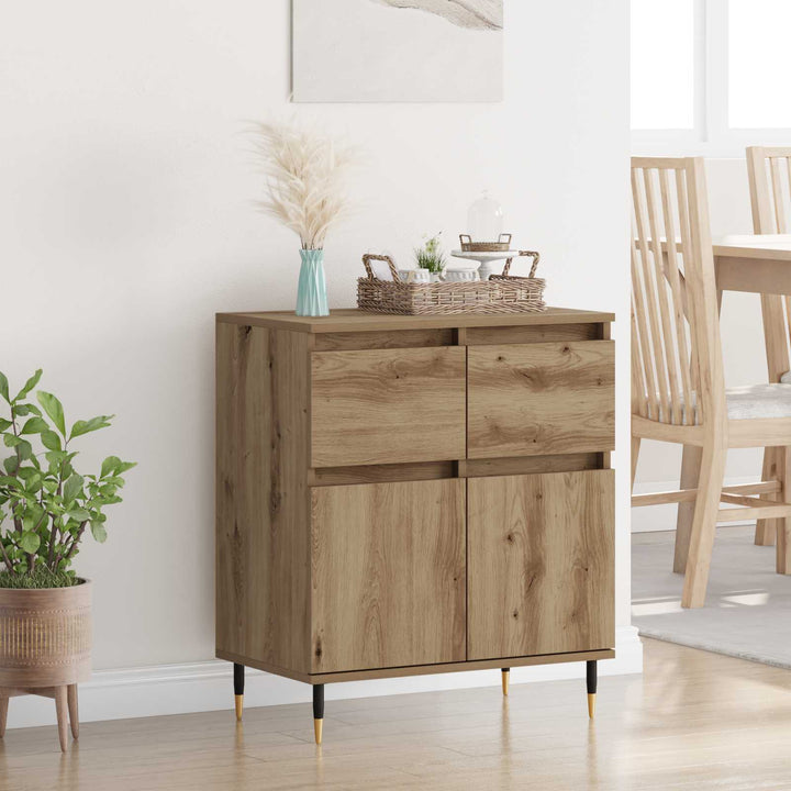 Sideboard Artisan Egetræ 60 x 35 x 70 cm Ingeniørt træ og jern