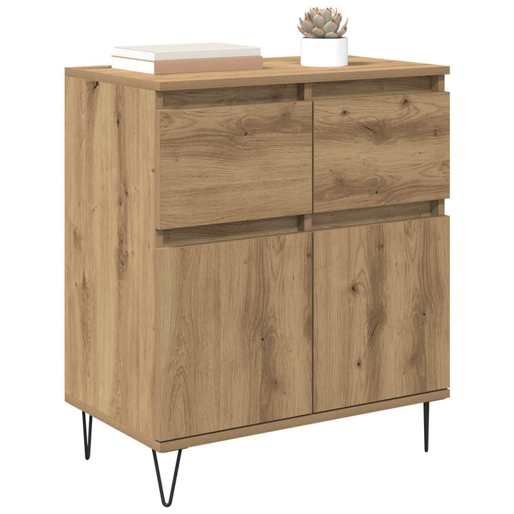 Sideboard Artisan Egetræ 60 x 35 x 70 cm Ingeniørt træ og jern