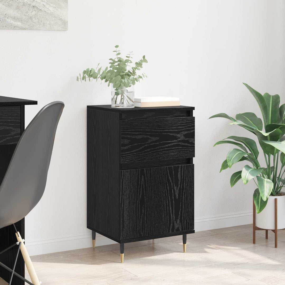 Sideboard Sort eg 40 x 35 x 70 cm Ingeniørt træ og jern