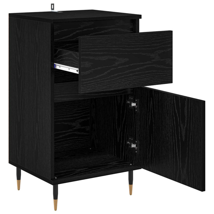 Sideboard Sort eg 40 x 35 x 70 cm Ingeniørt træ og jern