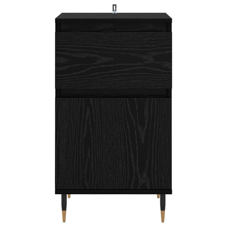 Sideboard Sort eg 40 x 35 x 70 cm Ingeniørt træ og jern